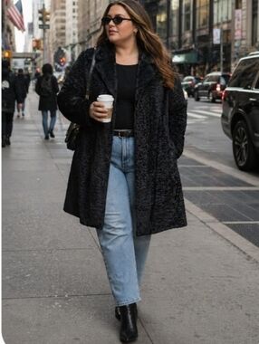 Kristen Blake Coat Black Textured Large